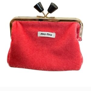 Miu Miu Scarlet Velvet Wristlet GWP